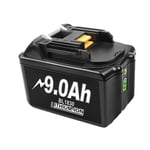 Makita 18V batteri, 9000mAh kapacitet, kompatibel med BL1850B, BL1840B, BL1860, 2 BATTERI 6A LADDARE