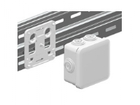 Plexo Kopplingslåda 80 x 80 mm, inkl. fäste för kabelrännor