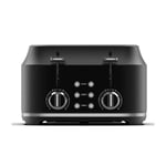 KAFF TS4RTBL 4 Slice Toaster Black Color 4 slice toaster, suitable for 14x12cm bread 220-240V, 1650-1800W, 6 level browing and cancel function Bagel, Deforst, Reheat function.