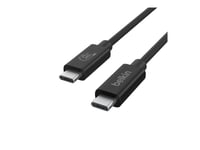Belkin CONNECT - Câble USB - 24 pin USB-C (M) pour 24 pin USB-C (M) - USB 2.0 / USB 3.0 / USB 3.2 / USB 4.0 /Thunderbolt 3 / Thunderbolt 4 - 2 m - prise en charge UHD 4K60Hz, Alimentation USB...