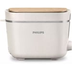 PHILIPS - Grille-pain - 2 fentes - 830W - Eco Conscious - blanc soyeux mat - HD2640.10