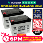 YUASA REC36-12 36AH 36 HOLE BATTERIES FOR POWAKADDY MOTOCADDY GOLF TROLLEY YPC33