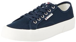 Tommy Jeans Men Vulcanised Trainers Shoes, Blue (Dark Night Navy), 46