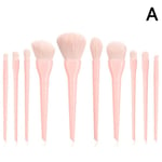 Makeup Brushes Set Cosmetic Foundation Concealer Blush Shadow A Pink