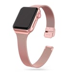 Apple Watch (38/40/SE/41MM) Tech-Protect Thin Milanese Stål Stropp - Rose Gold