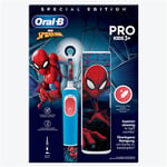 Brosse à dents électrique Oral-B Pro Kids Spider-Man avec étui de voyage Bleu