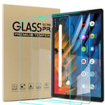 Ash-case [3 Pack] Compatible with Lenovo YOGA Smart Tab 10.1 Inches 2019 - Tempered Glass Screen Protector - [3D Round Edge][9H Hardness] [Crystal Clear][Scratch Resist],Clear