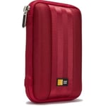 Case Logic Boîtier de disque dur portable en EVA - Sacoche de transport pour unité de stockage - rouge