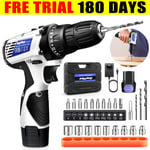Cordless Drill Electric Screwdriver Power Driver Combi Drill Kit Light Battery