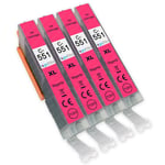 4 Magenta Printer Ink Cartridges for Canon PIXMA iP8750, MG5600, MG6600, MG7550