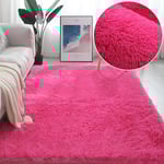 Luddiga Regnbågsmattor för Barnrum Mjuka Luddiga Mattor Vardagsrum Barn Babyrum Barnkammare Lekrum Söt Inredning Matta rose red 160x200cm