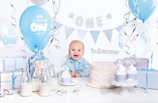 Partydeco Set6-018-Karton, Dekoration, Födelsedag, 6 Styck, 6 Styck