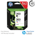 Original HP 303 Black & Colour Ink Cartridges - For HP ENVY Photo 6234 Printers