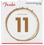 Fender Jeu de Cordes de Guitare Acoustique, Bronze Phosphore, Légères, Personnalisées, Son Riche et Chaleureux, Idéaux pour les Chanteurs/Compositeurs et les Performances Solo
