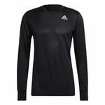 Langærmet T-shirt til Mænd Adidas Own The Run Sort XL