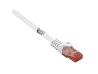 Renkforce Rj45 Nätverkskabel, Patchkabel Cat 6 U/Utp 0,50 M Vit Med Låsskydd, Halogenfri 1 St