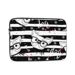 Laptop Case,10-17 Inch Laptop Sleeve Case Protective Bag,Notebook Carrying Case Handbag for MacBook Pro Dell Lenovo HP Asus Acer Samsung Sony Chromebook Computer,Black White Dog 15 inch