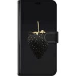 Asus Zenfone 10 Svart Plånboksfodral Exklusiv Jordgubbe