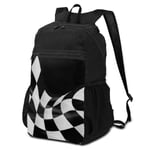 Packable Backpack Wavy Checkered Race Logo Design Men Perfectly Laptop Daypacks for Travel Womens Hiking Daypack Lightweight Waterproof for Men & Womentravel Camping Outdoor