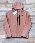 Nike NSW Tech Fleece Full Zip Jacket Hoodie Washed Peach Clay Mens XL Deadstock