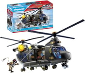 PLAYMOBIL Secret Mission SWAT Tactical Unit Banana helicopter Pretend Playset