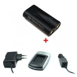 Chargeur + Batterie CRV-3 pour Olympus Camedia C-450, C-460, C-460 zoom, C-500