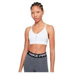 Nike Femme Sports bra, Blanc/Gris Fog/Particle Gris, XXL