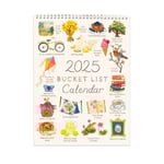 2025 Bucket List Kalender, 12 Månader Väggkalender, 2025 Väggkalender Att Göra-Lista Anteckningar Kalender