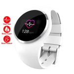 ZZJ Bluetooth Lady Smart Watch Fashion Women Heart Rate Monitor Fitness Tracker Smartwatch APP Support for Android IOS,White