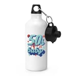 50s Baby Sports Water Bottle Born 1950 Birthday Brother Sister Retro Best Friend