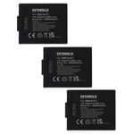 EXTENSILO 3x Batteries compatible avec Panasonic Lumix DMC-G2, DMC-G1WEG-R, DMC-G2A, DMC-G2B appareil photo, reflex numérique (1250mAh, 7,4V, Li-ion)