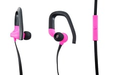 AIINO - GO SPORT Ergonomic Earhook Earbuds with Mic. | Maximum Stability | Compatible with iPhone, Samsung & Huawei Smartphones | Developed for Sports Activities | Smartphone Accessories - Pink