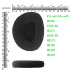 Geekria Velour Replacement Ear Pads for Sennheiser RS160 Headphones (Black)