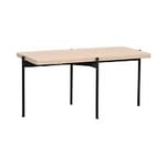 Rowico Shelton soffbord ek vitpigmenterad/metall svart 95x50 cm