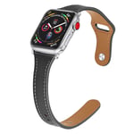 Apple Watch Series 5 40mm genuine leather watch band - Black