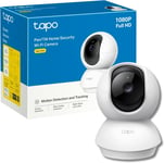 Tapo Pan/Tilt Smart Security Camera, Baby Monitor, Indoor CCTV, 360° Rotational