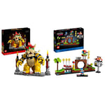 LEGO 71411 Super Mario The Mighty Bowser, 3D Model Building Kit & 21331 Ideas Sonic the Hedgehog – Green Hill Zone Collectible Set
