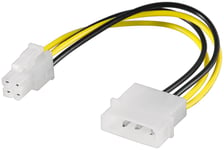 PC strømkabel/adapter  5,25 tommer hann til ATX12 P4  4-pinners