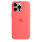 Apple Silikonskal med MagSafe till iPhone 15 Pro Max – guava