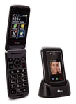 TTfone Titan TT950 Whatsapp 3G Touchscreen Senior Big Button Flip Mobile Phone - Pay As You Go (O2 BUNDLE PAYG with £20 Credit)