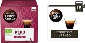 Nescafé Dolce Gusto Peru Cajamarca Espresso Coffee Pods (Pack of 3, Total 36 Cap