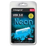Integral Clé USB 3.0 Néon - 64 Go bleu