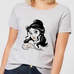 Disney Beauty And The Beast Princess Belle Sparkle Women's T-Shirt - Grey - 4XL