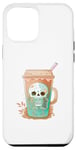 Coque pour iPhone 14 Pro Max Squelette Barista Crâne Coffee Shop Latte Caféine Petit