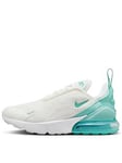 Nike Kids Air Max 270 Trainers - White/Blue, White/Blue, Size 11 Younger