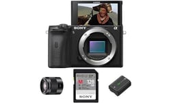 Sony Alpha 6600 | APS-C mirrorless camera + Portrait Creator kit including: FE 55mm F1.8 ZA Lens, Memory Card and Rechargable Battery Pack