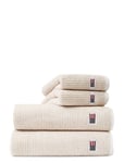 Original Towel White/Tan Striped Home Textiles Bathroom Textiles Towels Beige Lexington Home