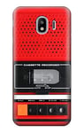 Red Cassette Recorder Graphic Case Cover For Samsung Galaxy J4 (2018)