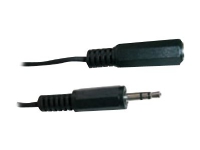 Schwaiger - Förlängningskabel till hörlurar - mini-phone stereo 3.5 mm hona till mini-phone stereo 3.5 mm kontakt - 5 m - svart - platt