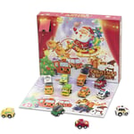Gift With 24 Small Doors Countdown Calendar Toy Advent Blind Box Pull Back Car
